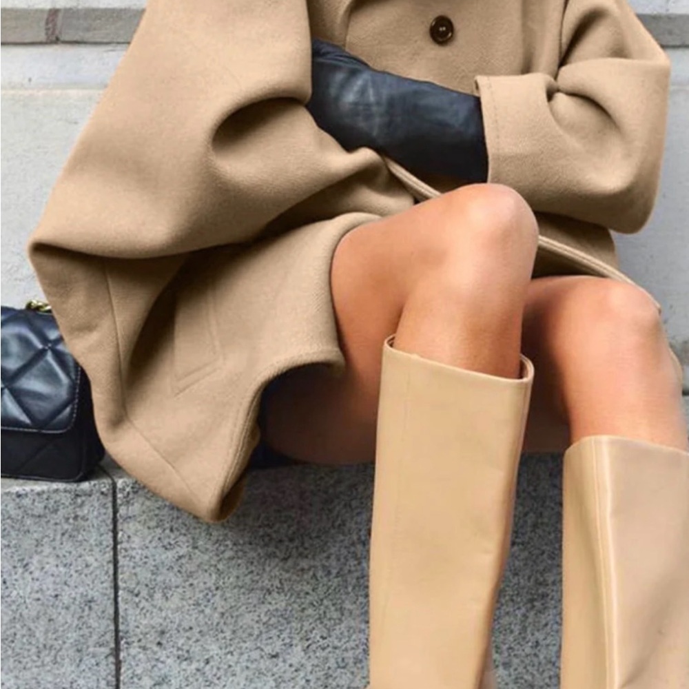 Solid Oversized Pocket Button Coat NWT - image 3